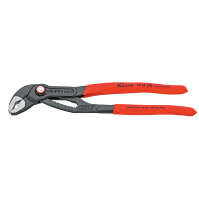 Cobra QuickSet Water Pump Pliers, 10 in, Box Joint, 25 Adj.