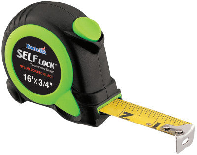 Self Lock Measuring Tapes, 3/4 in x 16 ft