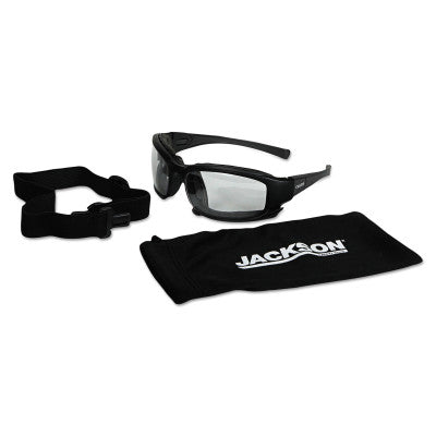 V50 Calico Safety Eyewear, Polycarbon Anti-Scratch Anti-Fog Lenses, Black Frame