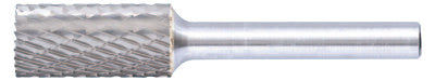 Carbide Cylindrical/Radius Bur Bit, 1/8"Dia. x 1/2"L Cut, 1/8" Shank, Standard