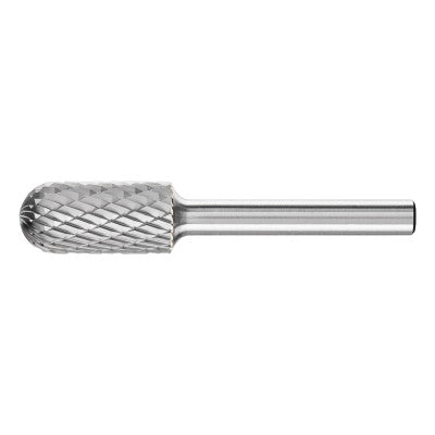 Carbide Cylindrical/Radius Bur Bit, 1/2"Dia. x 1"L Cut, 1/4" Shank, Alt. Diamond
