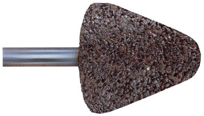 Mounted Points, 1 in Dia, 30 Grit Aluminum Oxide, Hardness Grade N