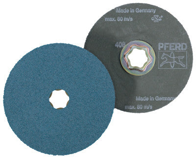 COMBICLICK Zirconia Alumina Fiber Discs, 5 in Dia., 60 Grit