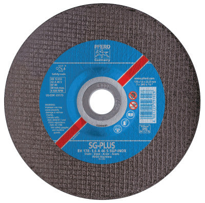 SGP-INOX Depressed Center Cut-Off Wheel, 5 in Dia, 3/32 in Thick, 46 Grit