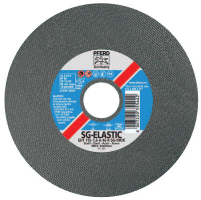 A-SG INOX Thin Cut-Off Wheel, Type 1, 5 in Dia, .04 in Thick, 60 Grit Aluminum