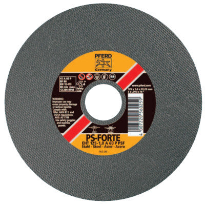 A-PSF Thin Cut-Off Wheel, Type 1, 5 in Dia, .045 in Thick, 46 Grit Alum. Oxide