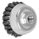 3-1/2" KNOT WIRE CUP BRUSH .014 CS WIRE 5/8-11
