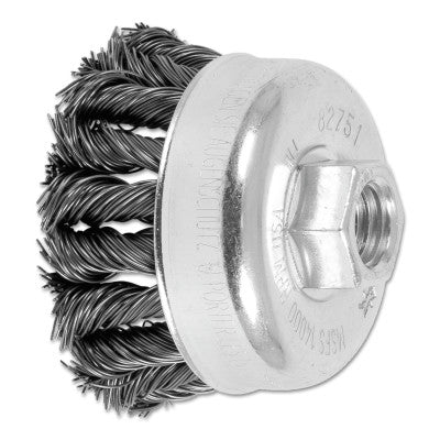 COMBITWIST Knot Wire Cup Brush, 2 3/4 in Dia., .02 in Carbon Steel Wire