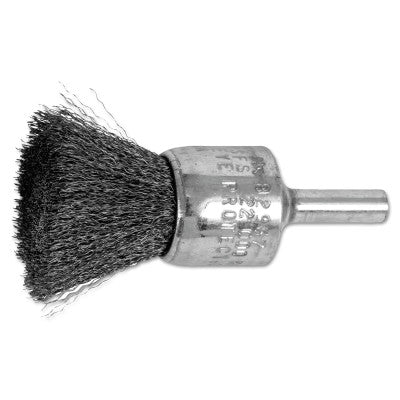 Standard Duty Crimped End Brushes, Carbon Steel, 20,000 rpm, 3/4" x 0.006"