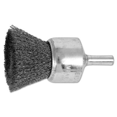 Standard Duty Crimped End Brushes, Carbon Steel, 20,000 rpm, 1" x 0.006"