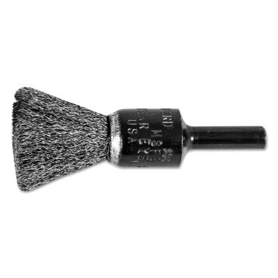 Standard Duty Crimped End Brushes, Stainless Steel, 22,000 rpm, 1/2" x 0.006"