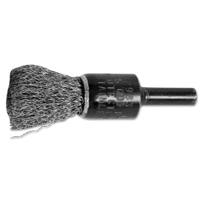 Standard Duty Crimped End Brushes, Stainless Steel, 22,000 rpm, 1/2" x 0.01"