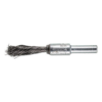 Singletwist Knot End Brushes, Carbon Steel, 20,000 rpm, 1/4" x 0.006"