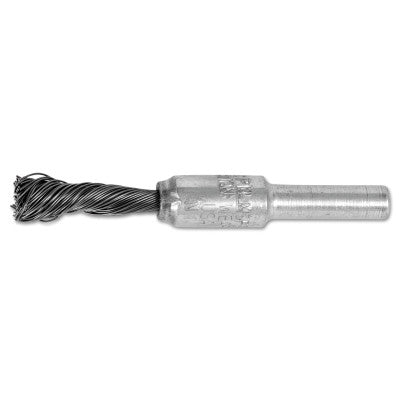 Singletwist Knot End Brushes, Carbon Steel, 20,000 rpm, 1/4" x 0.014"