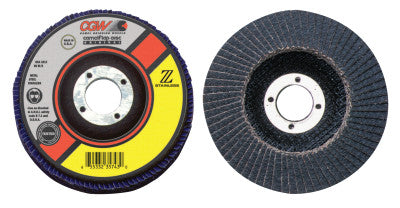 Flap Discs, Z-Stainless, XL, 4 1/2", 60 Grit, 5/8 Arbor, 13,300 rpm, T27