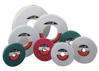 White Aluminum Oxide Surface Grinding Wheels, T1, 7 X 1/4, 1 1/4" Arbor, 46, I