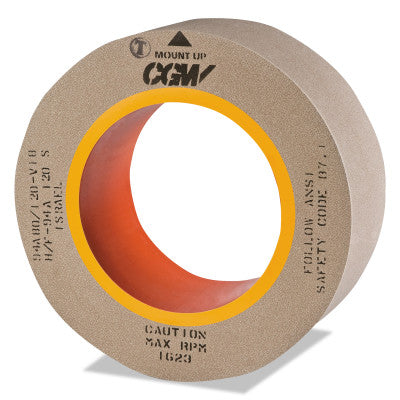 Centerless Grinding Wheels, Aluminum Oxide, Type 1, 20 X 6, 12" Arbor, 60, L