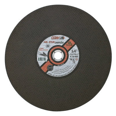 Cut-Off Wheel, Chop Saws, 14 in Dia, 3/32 in Thick, Hardness Grade R, 30 Grit