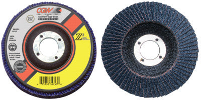 Flap Discs, Z3 -100% Zirconia, XL, 4", 120 Grit, 5/8 Arbor, 15,300 rpm