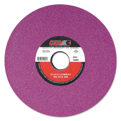 Ruby Surface Grinding Wheels,, 8 X 1/2, 1 1/4" Arbor, 46, H