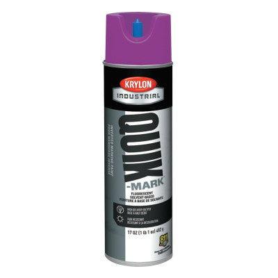 Quik-Mark Solvent-Based Flrscnt Inverted Marking Paints, 17 oz, Flrscnt Purple