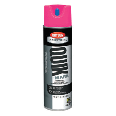 Quik-Mark Solvent-Based Fluorescent Inverted Marking Paints, 17 oz, Flrscnt Pink