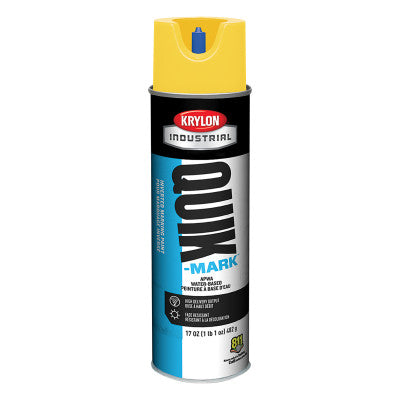 Quik-Mark APWA Water-Based Inverted Marking Paints, 12oz Aerosol, Utility Yellow