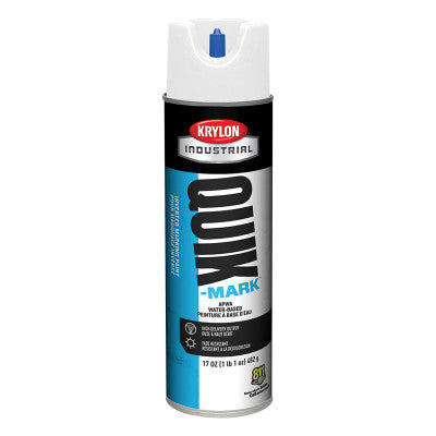 Quik-Mark APWA Water-Based Inverted Marking Paints,17oz Aerosol, Brilliant White