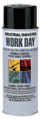 Industrial Work Day Enamel Paints, 16 oz Aerosol Can, Flat Black