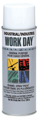 Industrial Work Day Enamel Paints, 16 oz Aerosol Can, Flat White