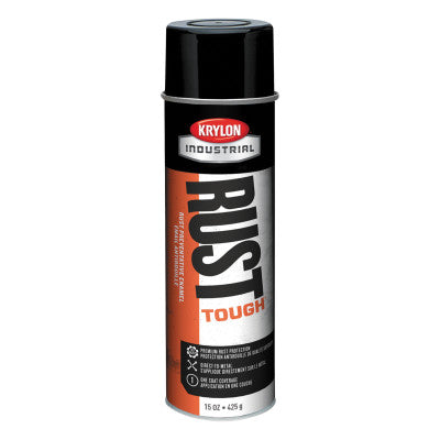Rust Tough Aerosol Enamels, 15 oz Aerosol Can, Gloss Black, Gloss