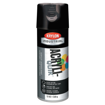 Interior/Exterior Industrial Maintenance Paints, 12 oz Aerosol Can, Glossy Black