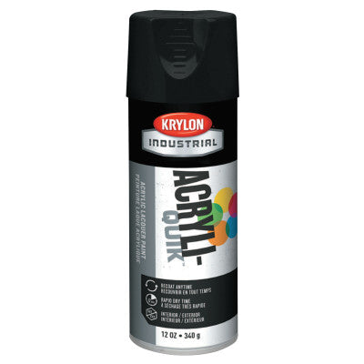 Interior/Exterior Industrial Maintenance Paints, 12oz Aerosol, Semi-Flat Black