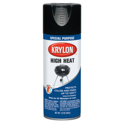 High Heat BBQ & Stove Paints, 12 oz Aerosol Can, Black