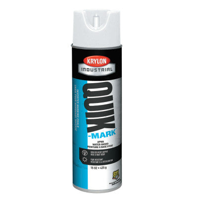 Quik-Mark APWA Inverted Marking Chalks, 17 oz Aerosol Can, APWA White