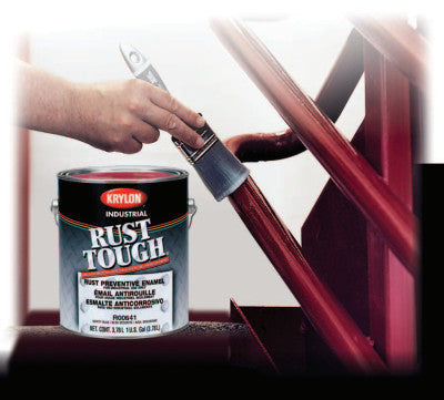 Rust Tough Acrylic Alkyd Liquid Enamels, 1 Gal Pail, Safety Red (OSHA), Gloss