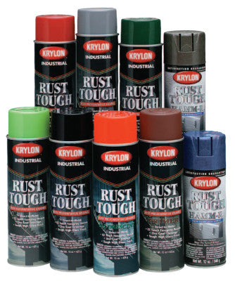 Rust Tough Aerosol Enamels, 15 oz Aerosol Can, Semi-Gloss White, Semi-Gloss