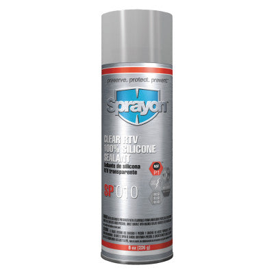 RTV Silicone Sealants, 8 oz Aerosol Can, Clear