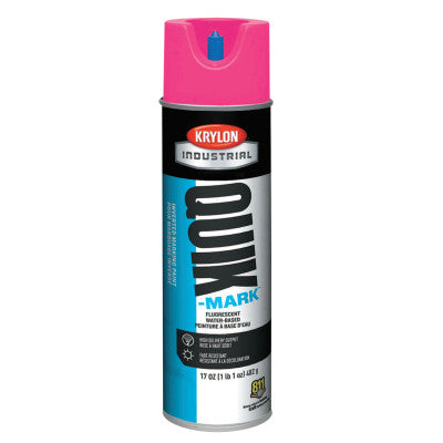 Quik-Mark Water-Based Fluorescent Inverted Marking Paints, 17 oz Aerosol, Pink