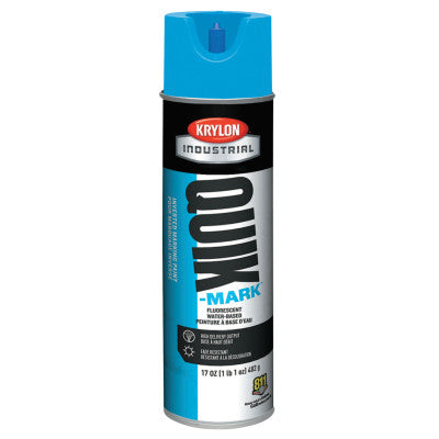 Quik-Mark Water-Based Flrscnt Invrtd Mrkng Paints, 17 oz, Flrscnt Sfty Red