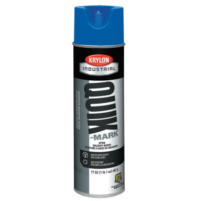 Quik-Mark APWA Solvent-Based Inverted Marking Paints, 17 oz Aerosol Can, Blue