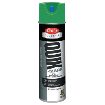 Quik-Mark APWA Solvent-Based Inverted Marking Paints, 17 oz Aerosol Can, Green