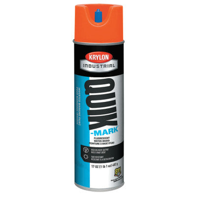 Quik-Mark Water-Based Fluorescent Inverted Marking Paints, 17 oz, Red/Orange