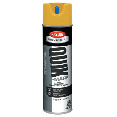 Quik-Mark APWA Solvent-Based Inverted Marking Paints,17oz Aerosol, Hi-Vis Yellow