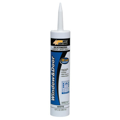 Window & Door Caulk, 10 oz Plastic Cartridge, White