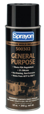 General-Purpose Mold Release Lubricants, 12 oz, Aerosol Can