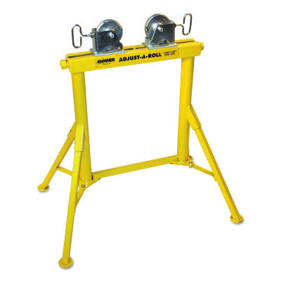 Hi Adjust-A-Roll Stands, Steel Wheels, 2,000 lb Cap., 1/2 in-36 in Pipe, 31 in H