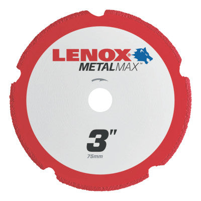 MetalMax Cut-Off Wheels, 3 in, 3/8 in Arbor, Steel/Diamond