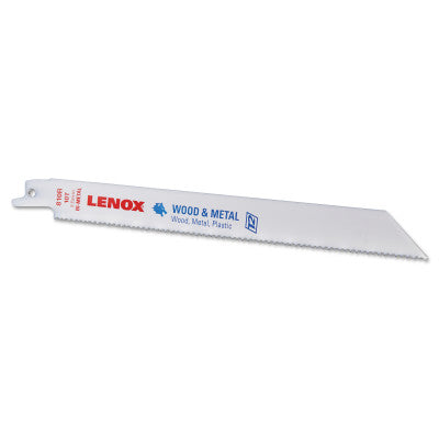 General Purpose Bi-Metal Reciprocating Saw Blade, 8",10 TPI, Multimaterial, 5/PK