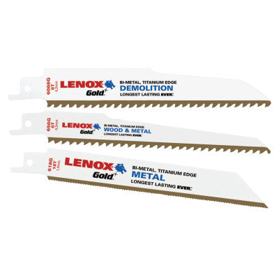 Gold Reciprocating Saw Blades, 6 in x 3/4 in, 24 TPI, 25/PK